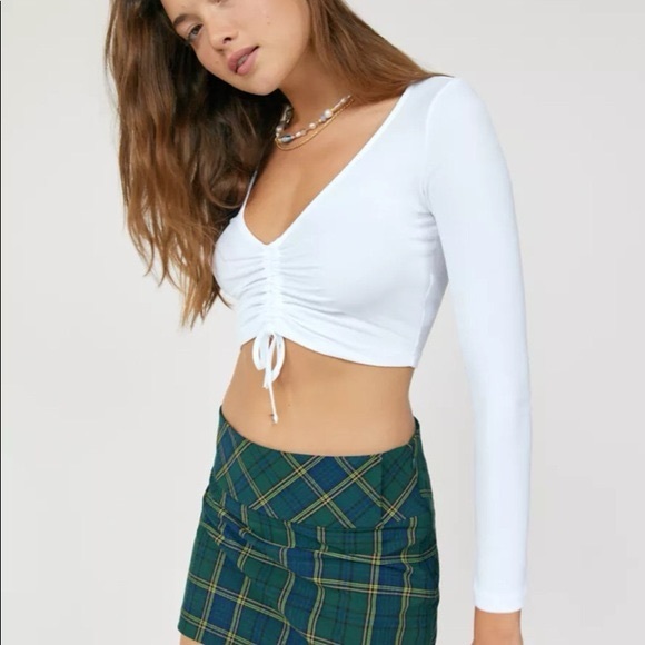 Sunday best vida top shirt blouse never worn NTW m white long sleeve coquette - Picture 2 of 10